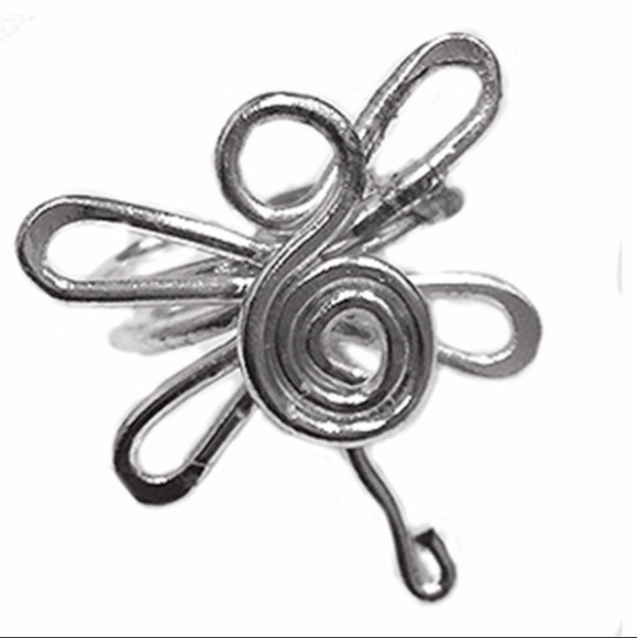 Denim, Boots, & Bling Jewelry - Hammered Silver Dragonfly Ring